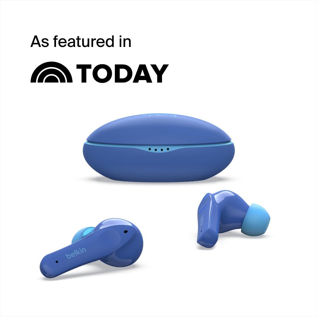 Belkin SoundForm Nano open charging case with earbuds, protective storage benefit