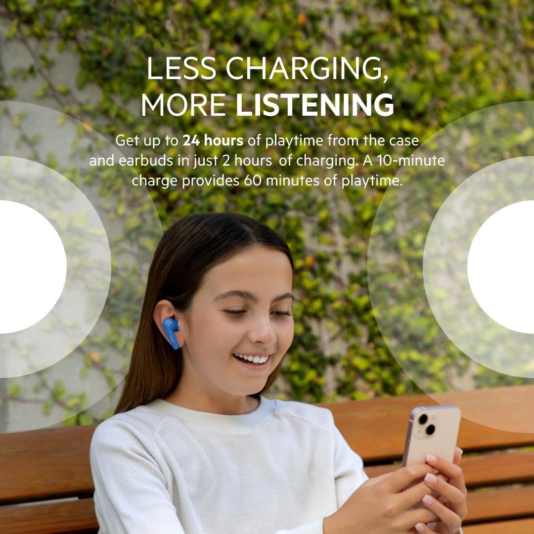 Belkin SoundForm Nano next to a coin illustrating compact portable size
