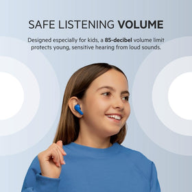 Belkin SoundForm Nano touch control close-up enabling easy kid use