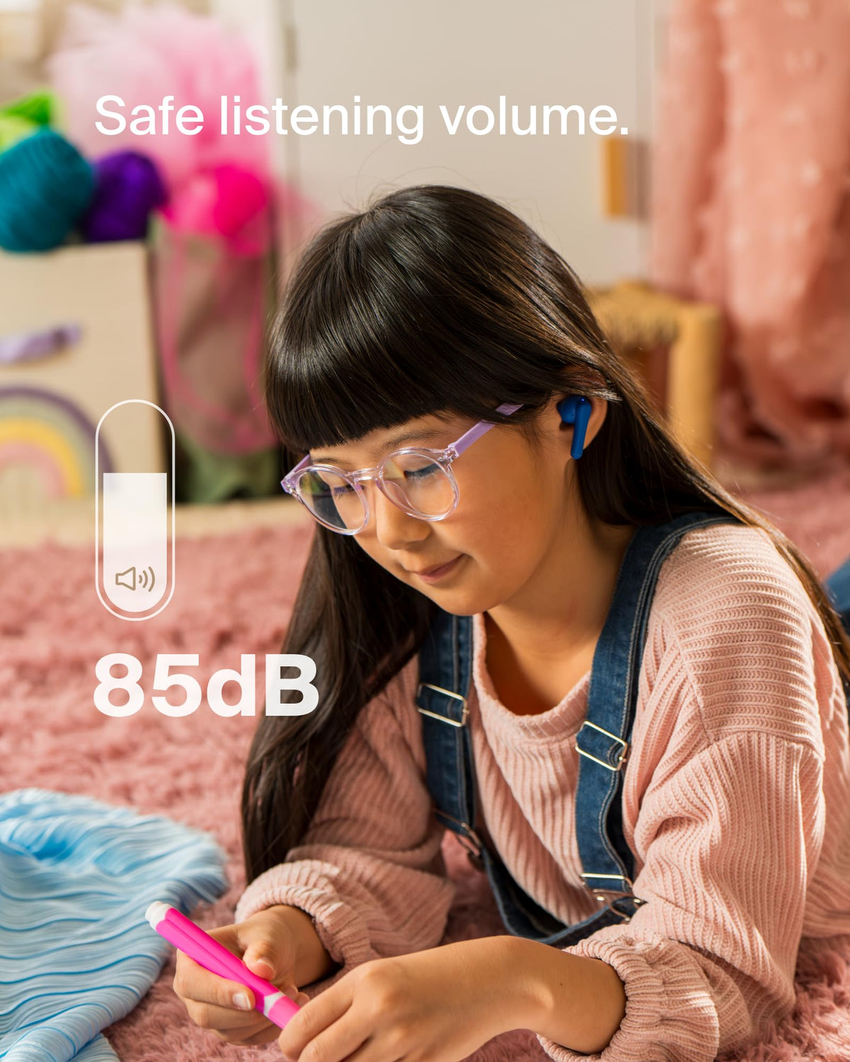 Belkin SoundForm Nano 2 charging case open with earbuds showing extended battery