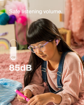 Belkin SoundForm Nano 2 open charging case displaying earbuds and 20-hour backup battery