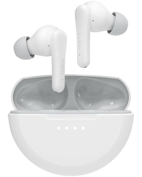 Belkin SoundForm Nano 2 front packaging shows product and safe volume features