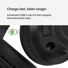 Belkin SoundForm packaging and warranty information showing recycled materials and peace of mind