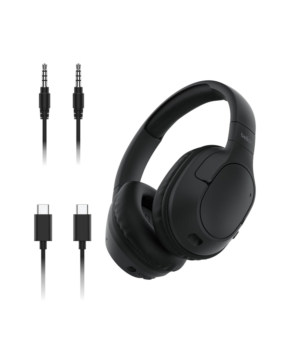 Belkin SoundForm Surround front view showing sleek black design and branding