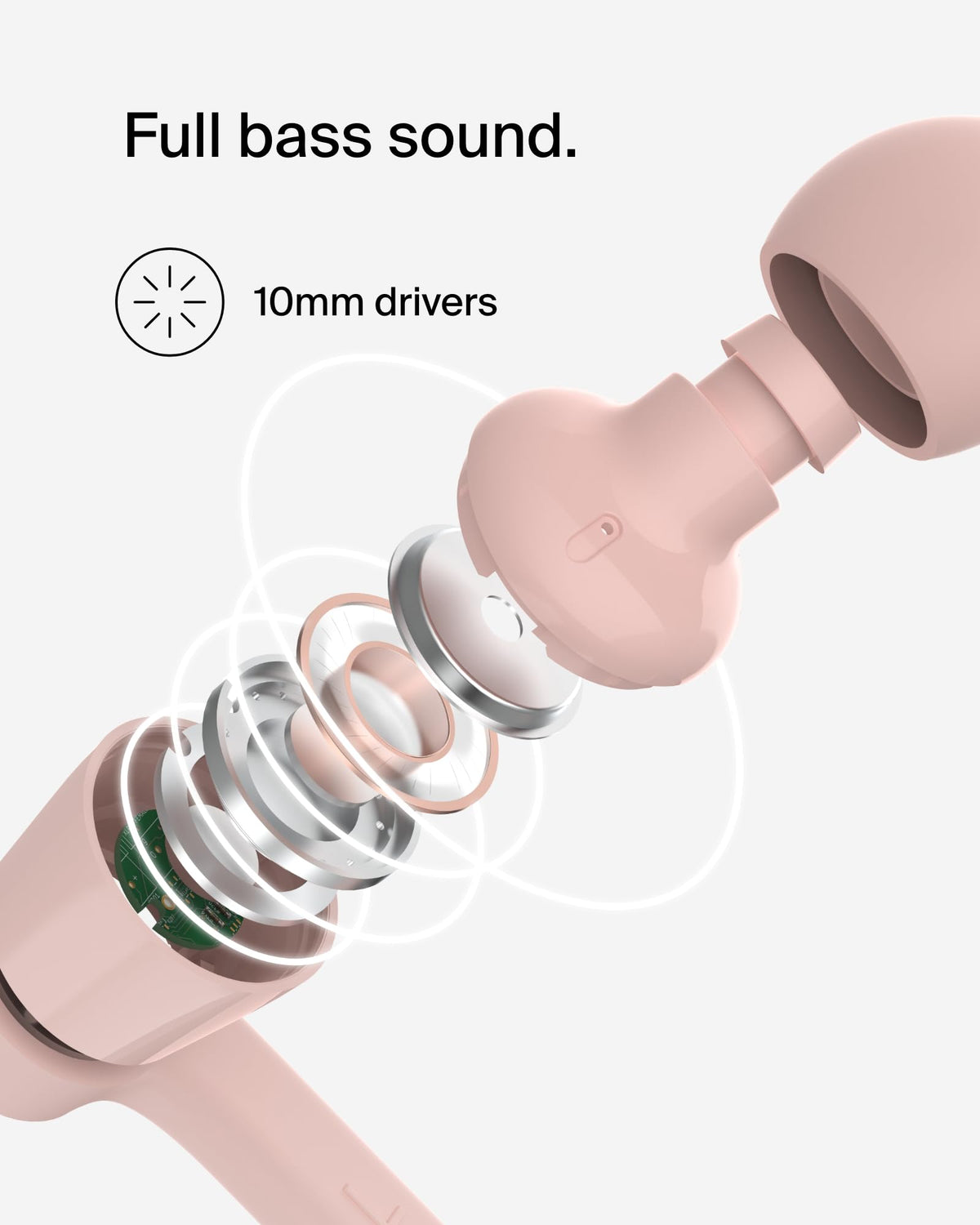 Built-in mic and control box for calls and music control