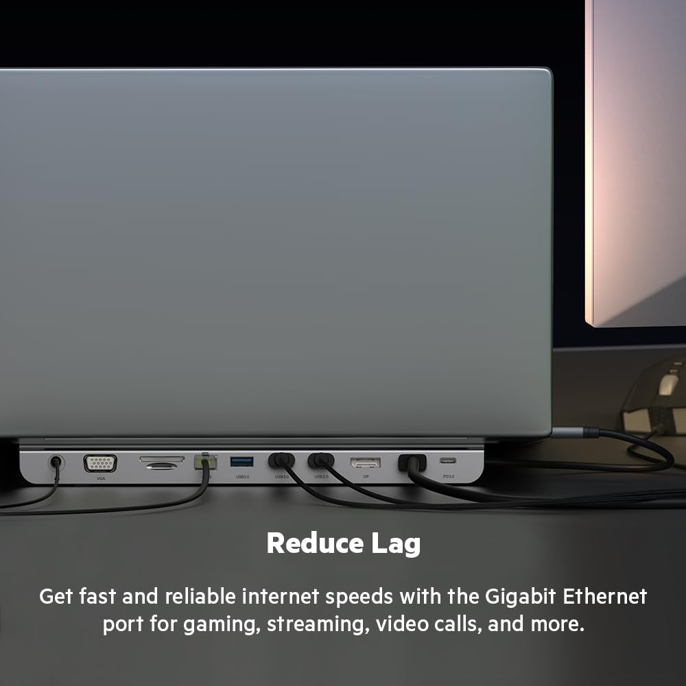 Belkin 11-in-1 USB-C hub with VGA output for legacy monitors.