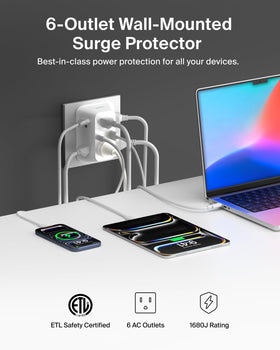 Belkin USB-C PD port delivers fast charging for laptops and phones.