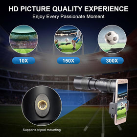 Belmeri close-up of 40mm objective lens highlighting bright, clear viewing benefit