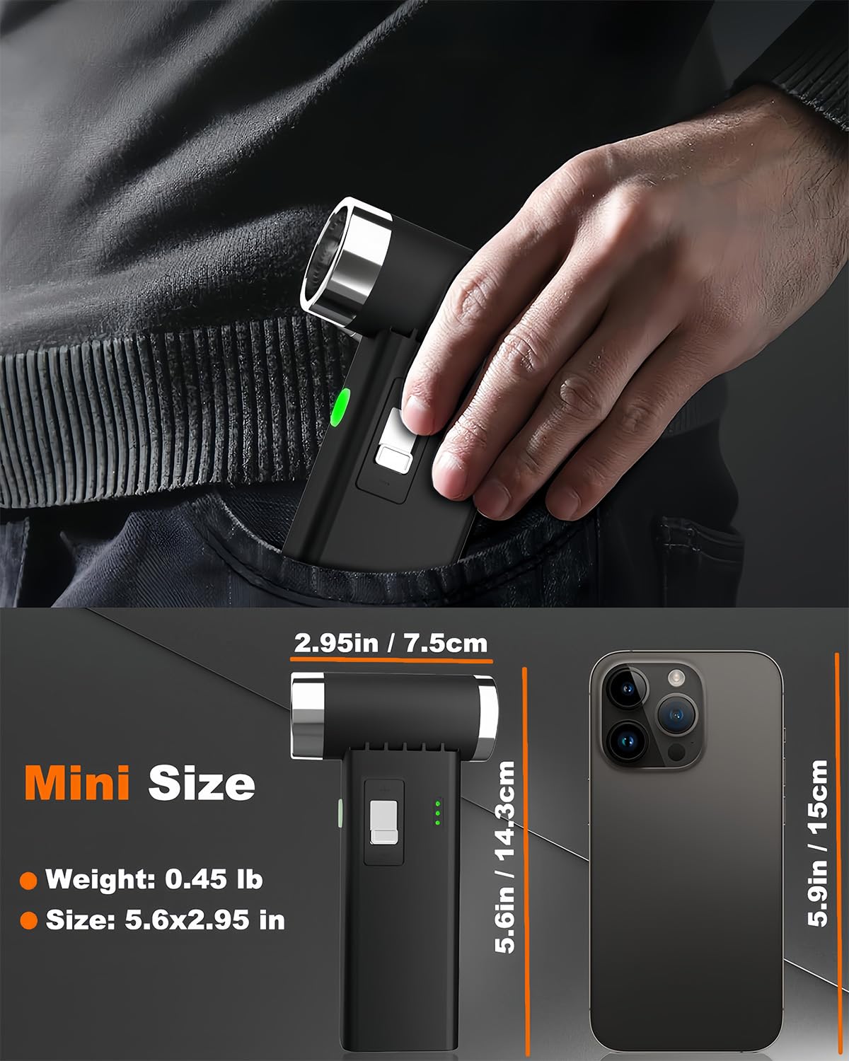 BELTLY lightweight portable design fits in the hand for quick spot cleaning.