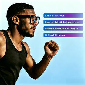 BeLuckyMan AI glasses used in skateboarding and running scenarios