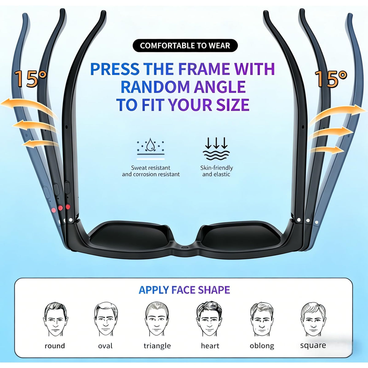 BeLuckyMan AI glasses UV400 lenses providing eye protection and clarity outdoors