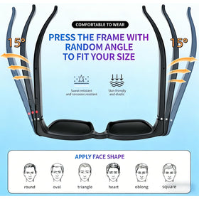 BeLuckyMan AI glasses UV400 lenses providing eye protection and clarity outdoors