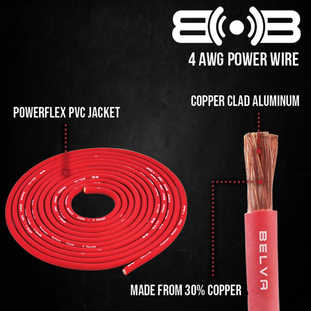 BELVA BAK46 red RCA cable included for clear signal transfer.