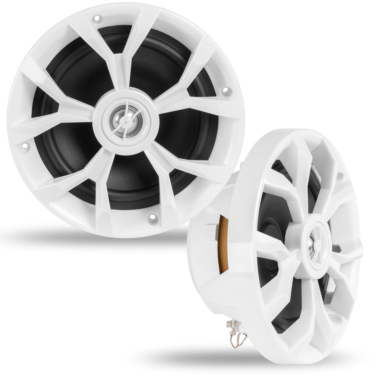 BELVA BBMS65W 6.5-inch coaxial marine speaker front view delivering clear on-water audio