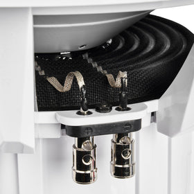 BELVA terminal and wiring showing dual 4-ohm ease of installation