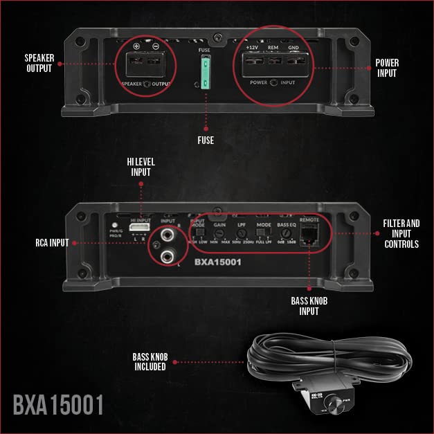 Belva BXA15001 rear connection panel for clean wiring and integration.