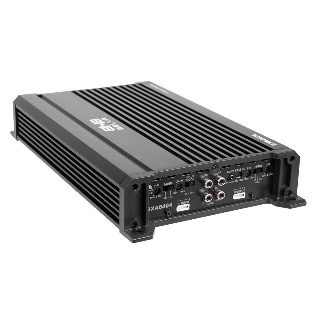 Belva BXA6404 heat sink and wiring area emphasizes stable performance at low impedance.