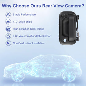 BEMOFRLAY installed on truck reversing demonstrating wide-angle visibility benefit