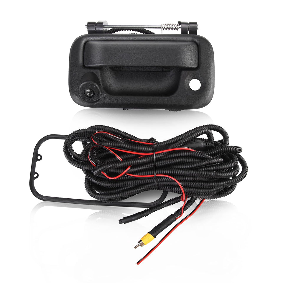 BEMOFRLAY tailgate handle front view showing complete assembly and OEM fit