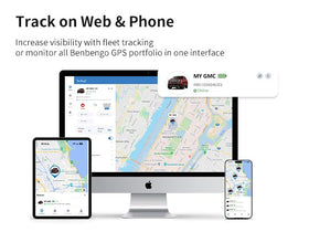 Benbengo app and web access dashboard for tracking across devices.