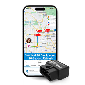 Benbengo OBD tracker front view for discreet placement and quick visibility