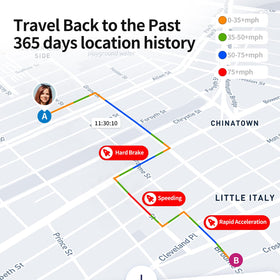 Benbengo OBD tracker real-time update showing live location while driving
