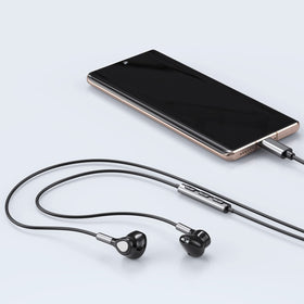 BENEWY compact USB-C headphones fit easily in a pocket for travel