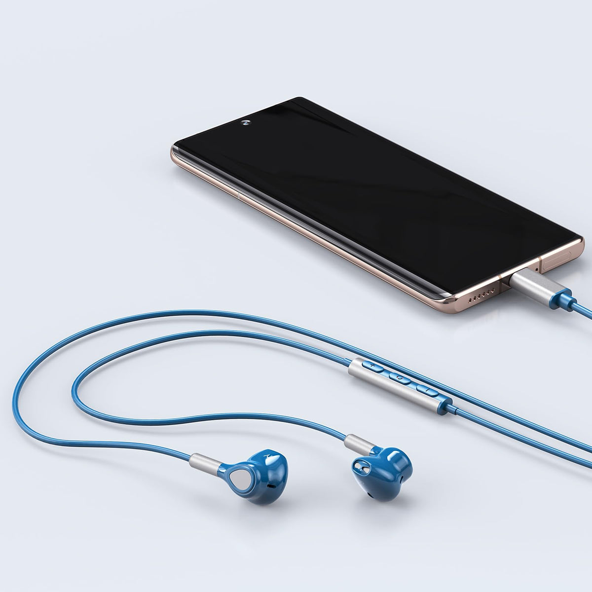 BENEWY USB-C earphones with durable TPE cable.