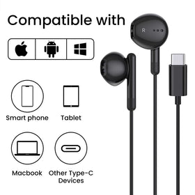 BENEWY USB C headphones anti-wrap copper wire for flexibility.