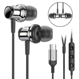 BENEWY USB‑C headphones built‑in mic and controls for easy calls