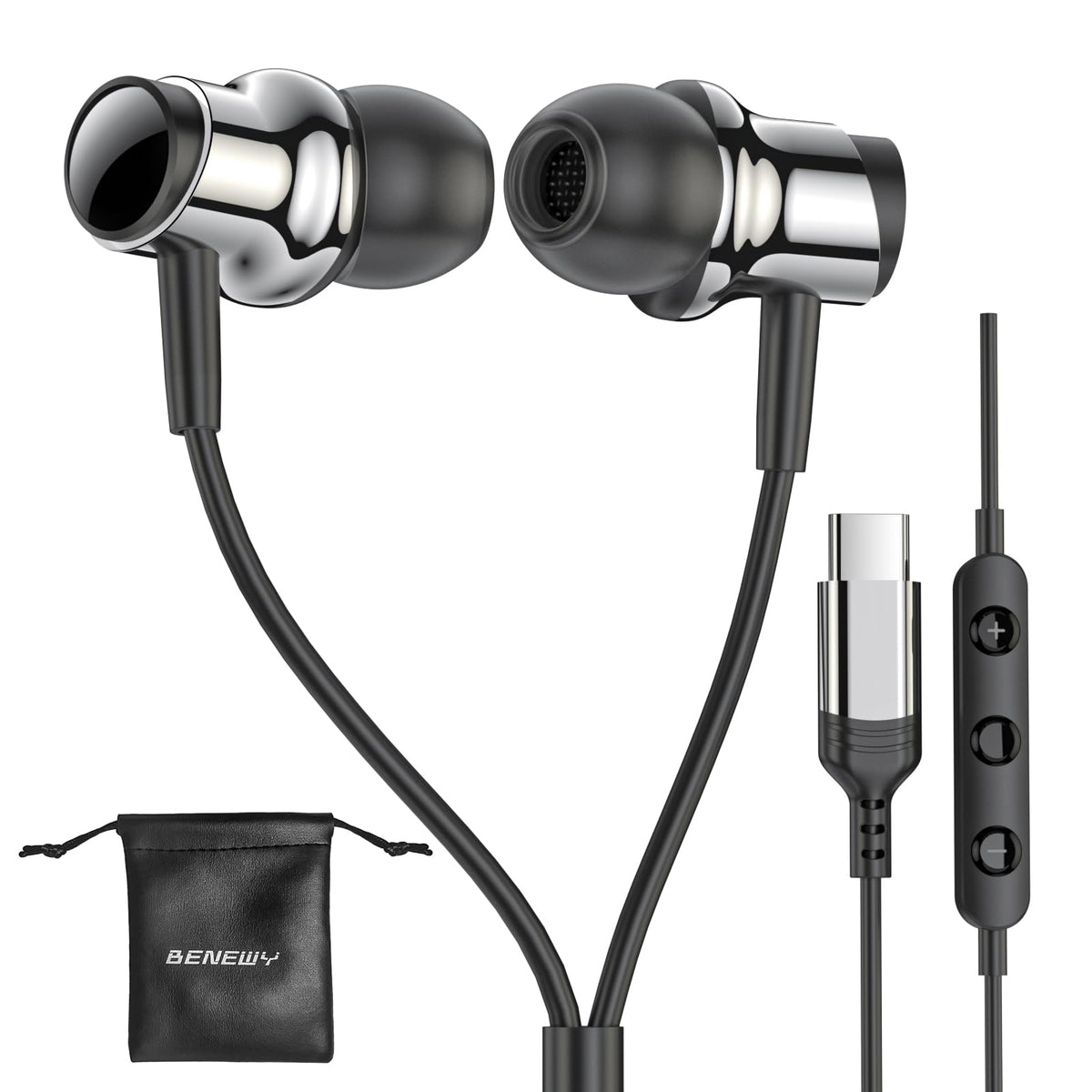 BENEWY USB‑C headphones compact design for daily wear and comfort