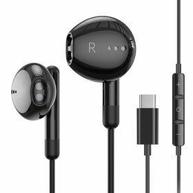BENEWY USB C headphones with ergonomic half-in-ear design for long sessions.