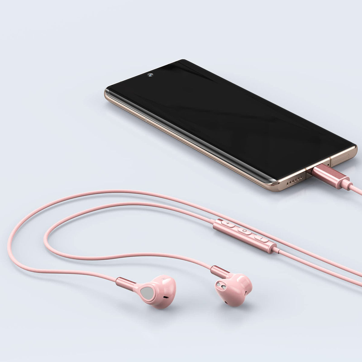 BENEWY USB-C headphones built-in magnet back help manage cords