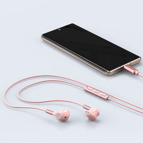 BENEWY USB-C headphones built-in magnet back help manage cords