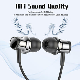 BENEWY USB‑C headphones magnetic neck wear for hands‑free portability