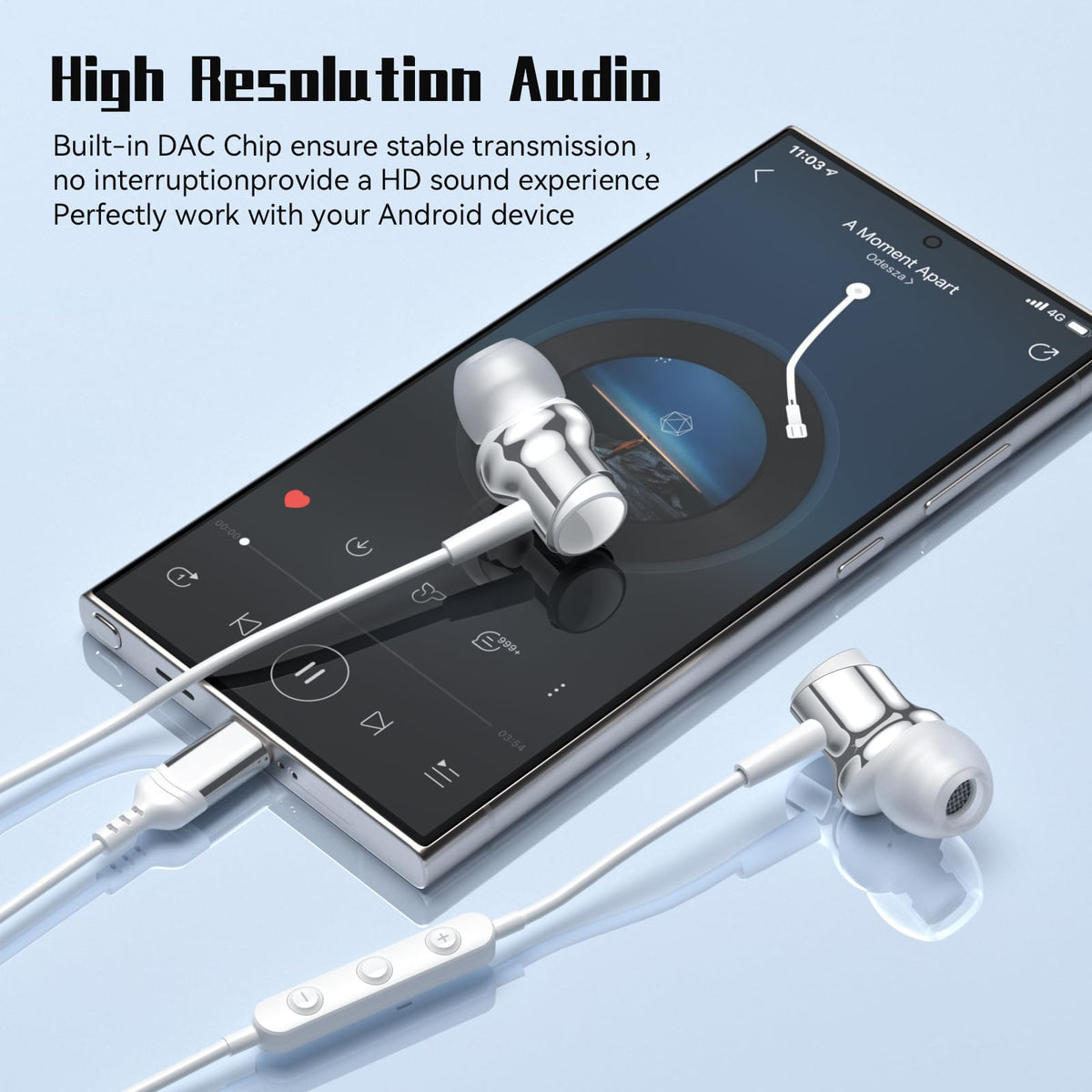 BENEWY USB-C headphones compatible with many USB-C devices for versatility.