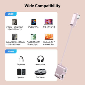 BENFEI pink USB-C adapter angled shot highlights compact travel companion