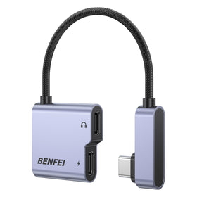 BENFEI USB-C Splitter with dual audio output for versatile listening.