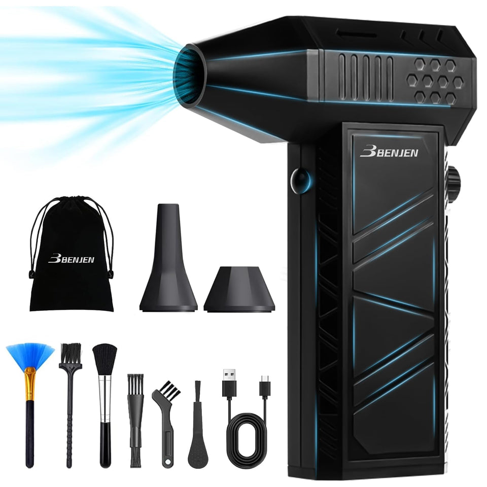 BENJEN front view of electric air duster showing compact design and portability benefit