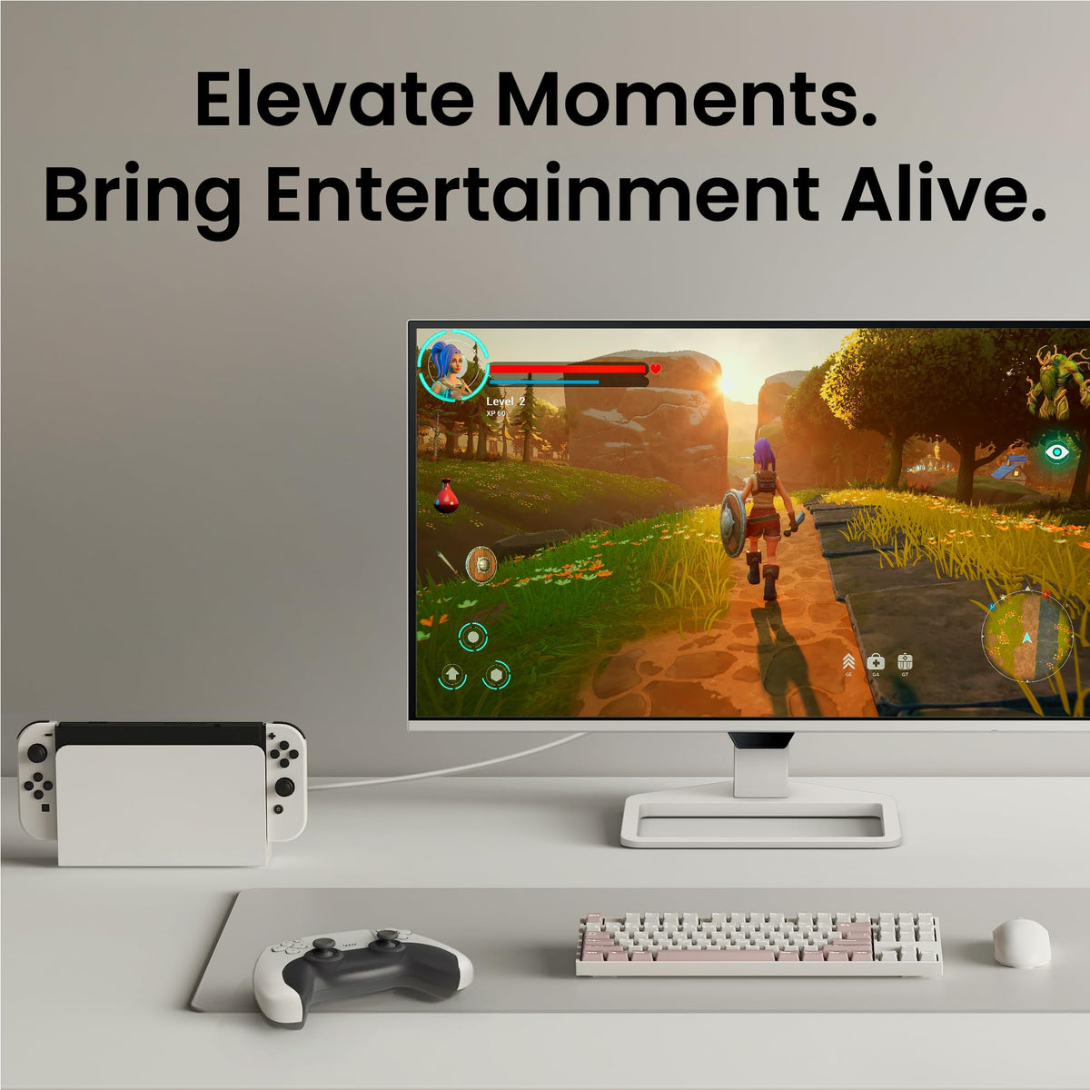 BenQ EW270Q side profile with sturdy stand for stable setup