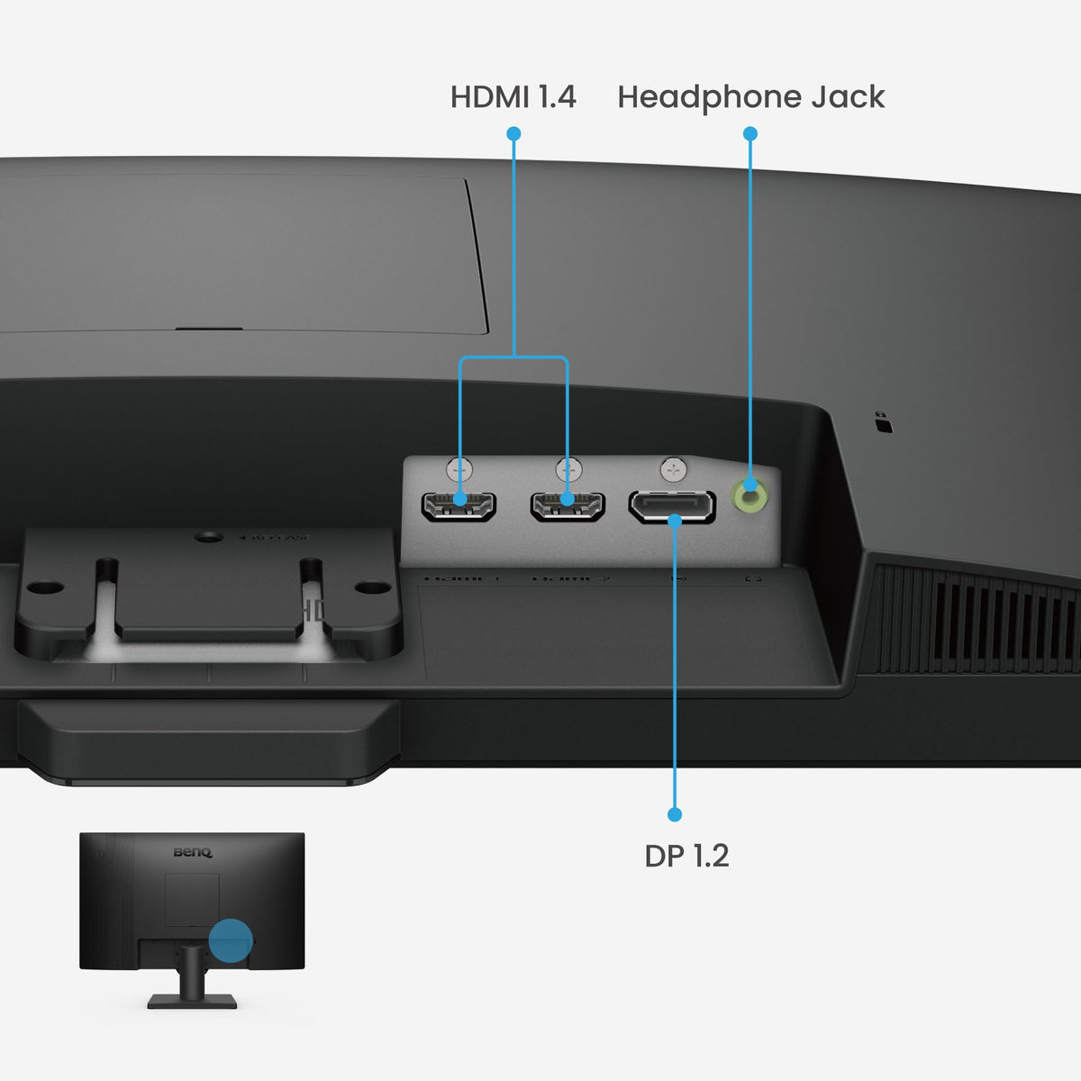 BenQ GW2490 Low Blue Light Plus for reduced eye strain.