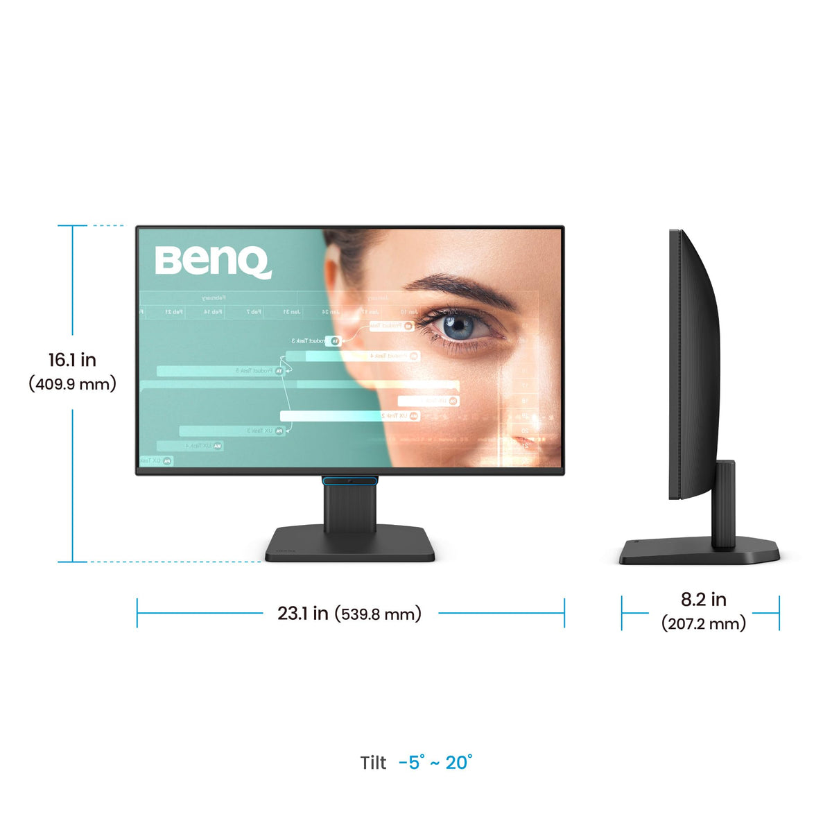 BenQ GW2490C ultra-slim bezel ideal for multi-monitor setups