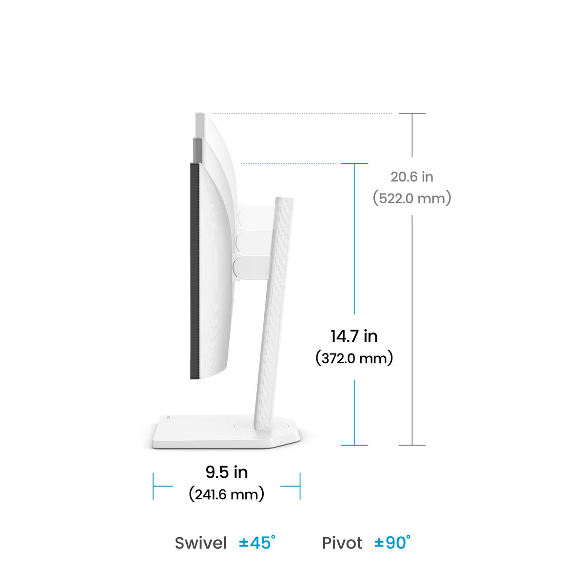 BenQ GW2490TC ultra-slim bezel helps minimize distractions.