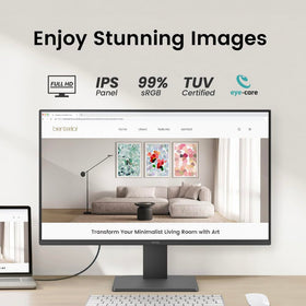 BenQ GW2491 100Hz refresh creates smooth motion for gaming and fast tasks
