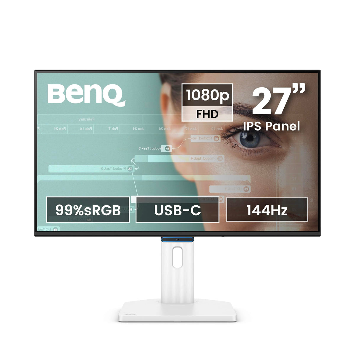 BenQ GW2790TC front view with ultra-slim bezel for a clean desk setup