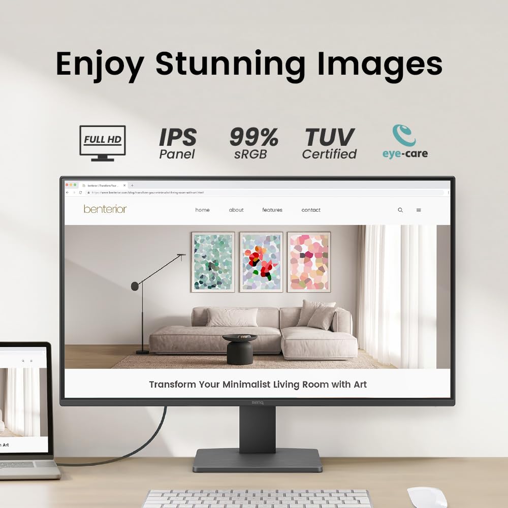 BenQ GW2791 100Hz refresh enables smoother scrolling and video playback.
