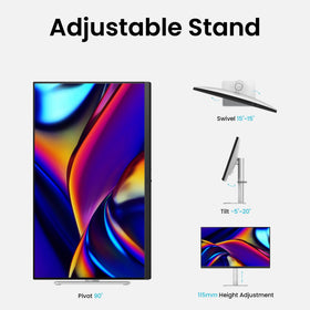 BenQ MA270U 4K monitor with dual HDMI and USB-C hub for peripherals.