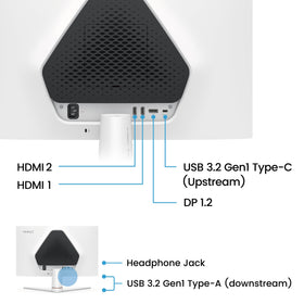BenQ MOBIUZ EX251 built-in speakers, convenient audio for small spaces.