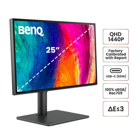 BenQ PD2506Q IPS panel provides wide viewing angles for precise edits.