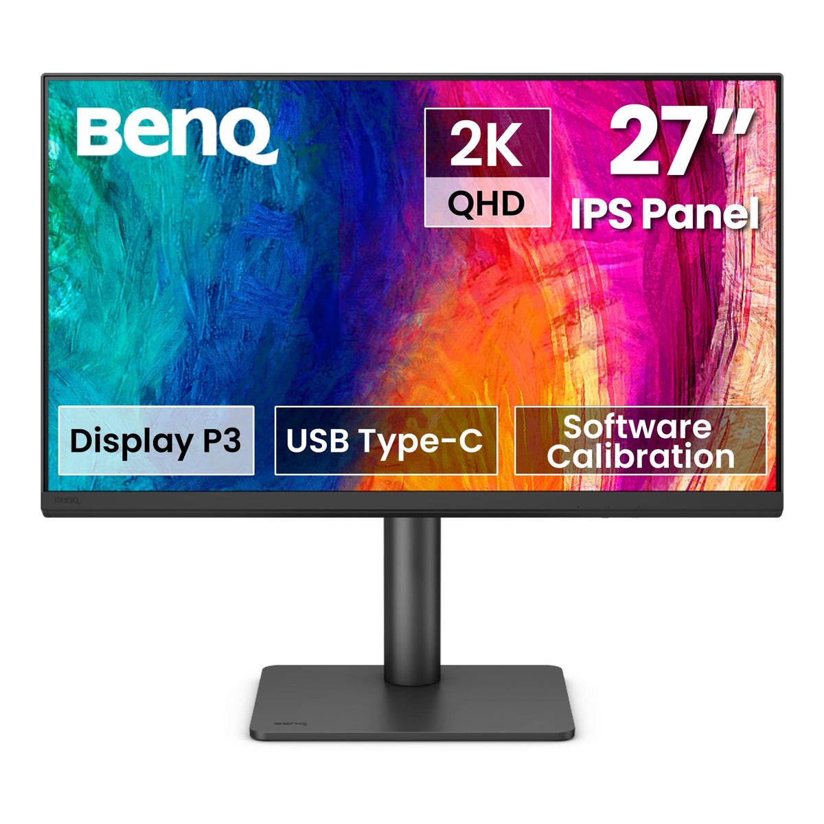 BenQ PD2706QN front view shows color-accurate 27-inch display for Mac users